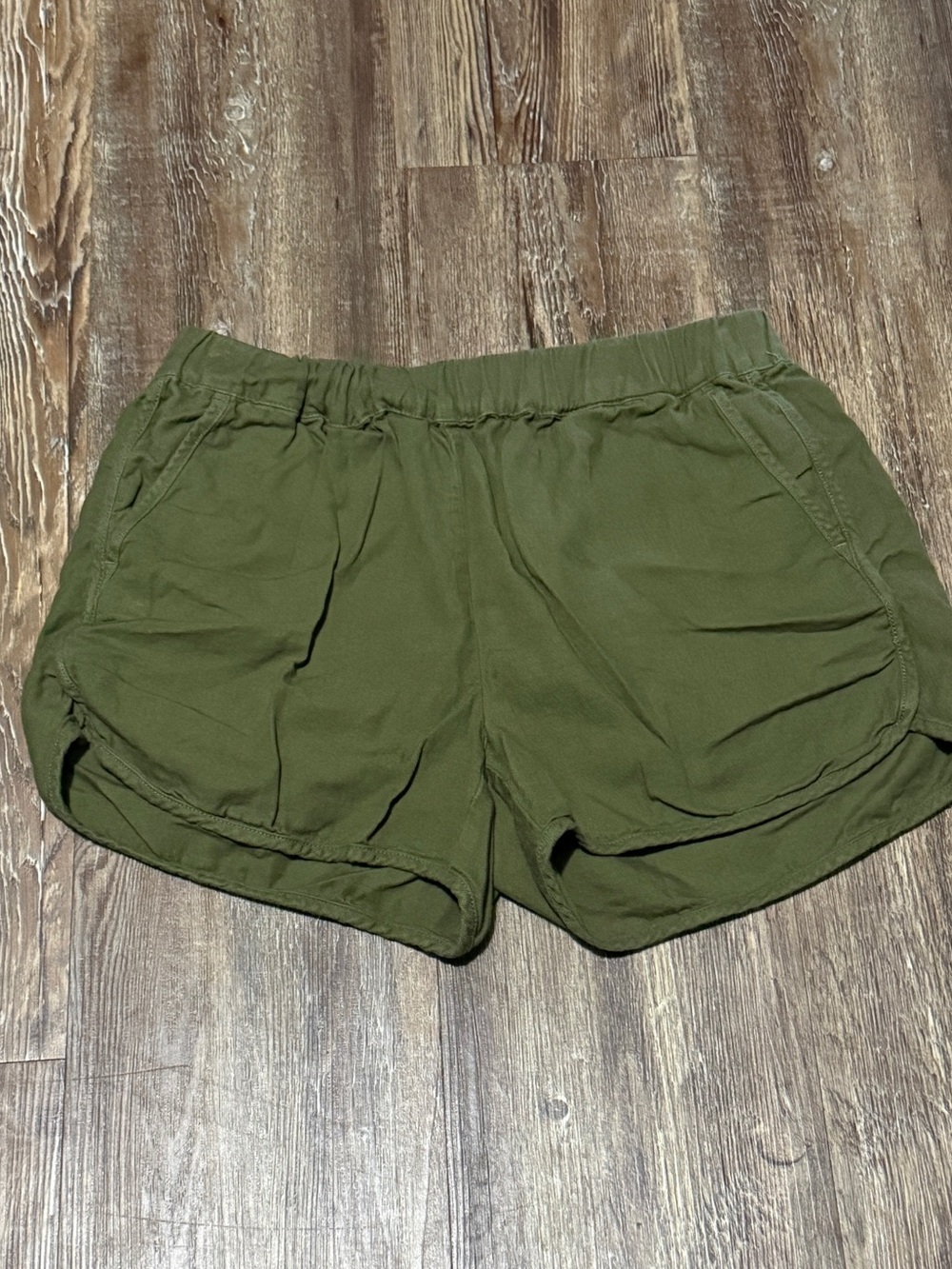 Madewell Pull On Shorts Women's XS Stretchy High Rise in Army Green